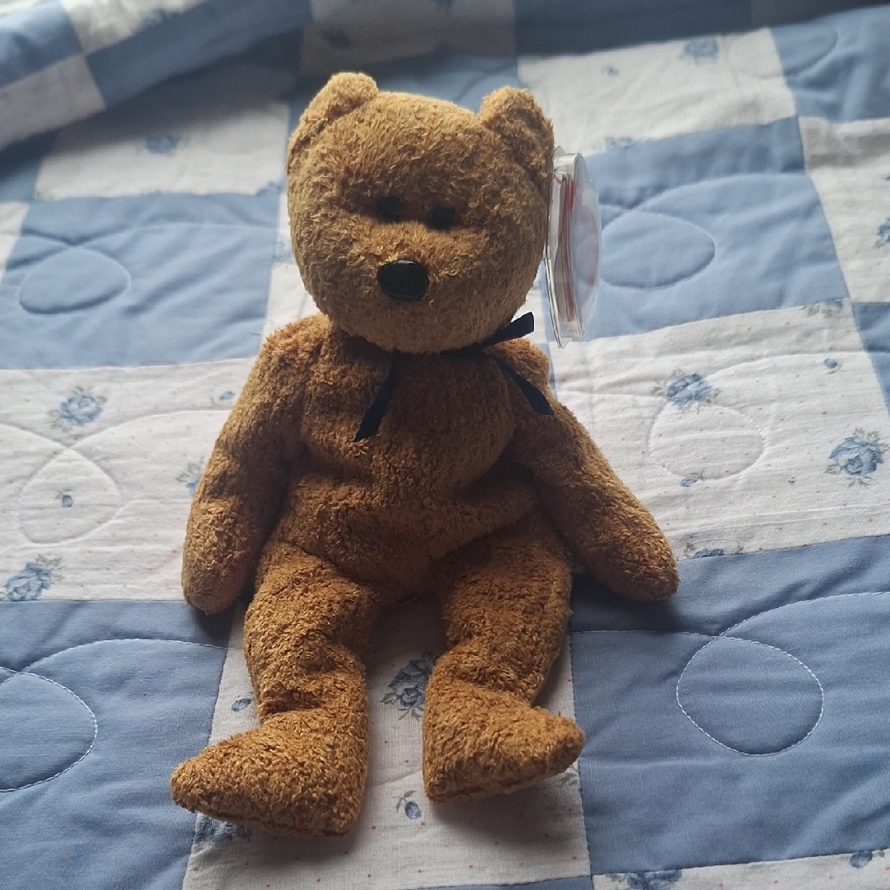 TY FUZZ Beanie Babies Bear